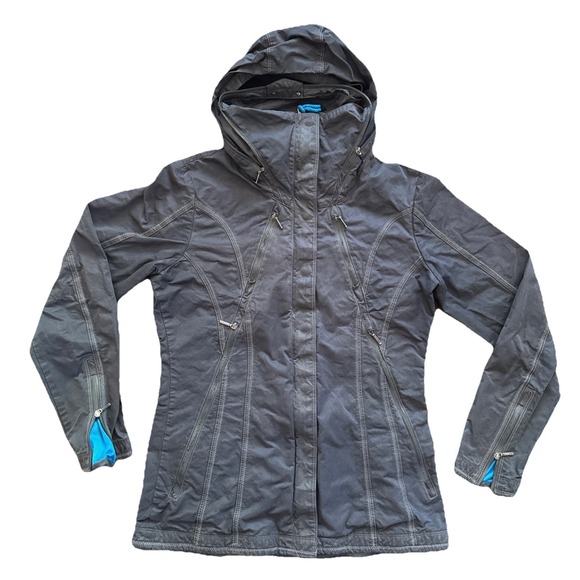 Kuhl Jackets & Blazers - Kuhl Jacket Women Small Gray Packable Hood Full Zip Zippered Pockets